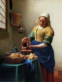 Αναπαραγωγή The Milkmaid, c.1658-60, Jan Vermeer