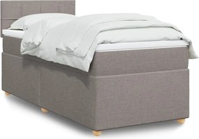 vidaXL Κρεβάτι Boxspring με Στρώμα Taupe 80x200 εκ. Υφασμάτινο