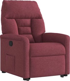vidaXL Πολυθρόνα Ανακλινόμενη με Ανύψωση Μπορντό Υφασμάτινη