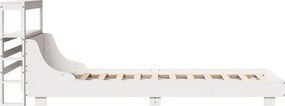vidaXL Σκελετός Κρεβ. Χωρίς Στρώμα Λευκό 75x190 εκ Μασίφ Πεύκο