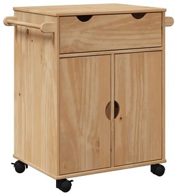 vidaXL Τρόλεϊ Κουζίνας OTTA 59x45x80 εκ. από Μασίφ Ξύλο Πεύκου
