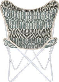 Κήπος πολυθρόνα DKD Home Decor Μπλε Λευκό Πράσινο Σίδερο 74 x 65 x 90 cm