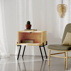 Κομοδίνο Naive Megapap χρώμα sapphire oak 48x34x51εκ.