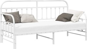 vidaXL Σκελετός κρεβατιού ημέρας Λευκό 80 x 200 cm