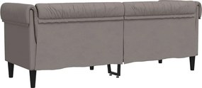 vidaXL Καναπές Τριθέσιος Chesterfield Taupe Υφασμάτινος