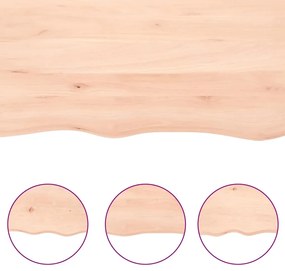 vidaXL Ράφι Τοίχου 140x40x(2-4) εκ. από Ακατέργαστο Μασίφ Ξύλο Δρυός
