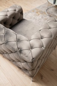 Καναπές 3θέσιος Chesterfield Como - Anthracite