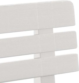 vidaXL Παγκάκι Κήπου Λευκό 110 x 52 x 71 εκ. από Πολυπροπυλένιο