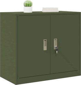 vidaXL Ντουλάπι αποθήκευσης Ελιά Πράσινη 80 x 40 x 70 εκ Ατσάλι