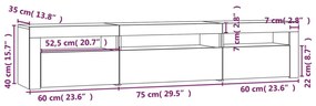 ΈΠΙΠΛΟ ΤΗΛΕΟΡΑΣΗΣ ΜΕ LED ΓΥΑΛΙΣΤΕΡΟ ΛΕΥΚΟ 195X35X40 ΕΚ. 3152742