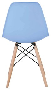 Καρέκλα ART Wood PP Σιέλ 46x52x82cm (Σετ 4 ΤΕΜ)