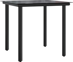 vidaXL Σετ Τραπεζαρίας Κήπου 3 τεμ. Γκρι Συνθ. Ρατάν με Μαξιλάρια