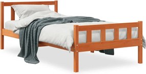 vidaXL Σκελετός Κρεβ. Χωρίς Στρώμα Καφέ Κεριού 75x190 εκ Μασίφ Πεύκο