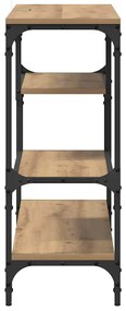 vidaXL Τραπέζι κονσόλας με ράφι artisan δρυς 100 x 30 x 75 εκ