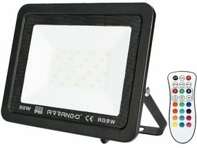 Arrango Στεγανός Προβολέας IP65 Ισχύος 50W RGBW σε Μαύρο χρώμα AP79252