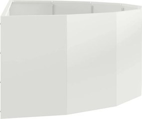 vidaXL Γλάστρα Λευκό 120 x 60 x 35 cm Ατσάλι