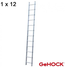 Μονή Σκάλα Αλουμινίου 1 x 12 Σκαλοπάτια 605012 GeHOCK 605012