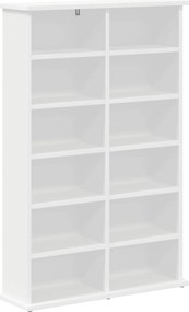 vidaXL Ντουλάπα CD Λευκό 60 x 17 x 92 εκ. Επεξεργασμένο Ξύλο