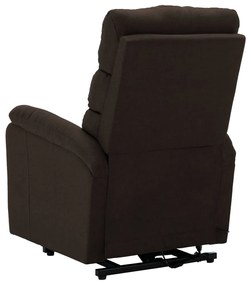 vidaXL Πολυθρόνα με Ανύψωση Σκούρο Καφέ Υφασμάτινη