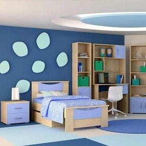Κρεβάτι Παιδικό Νο. 15 Smile 90x190 Oak-Blue  SARRIS812326