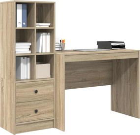 vidaXL Γραφείο με συρτάρι 2 pcs Δρύς Sonoma