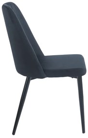 OLIVIA BLACK VELVET/PU ΚΑΡΕΚΛΑ ΜΕΤΑΛΛΙΚΗ