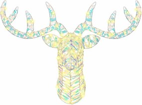 vidaXL Έλκηθρο με Ελάφια Θερμό λευκό 68 x 36.5 x 62.5 εκ. PET