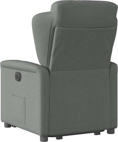 vidaXL Πολυθρόνα Ηλεκ. Ανακλινόμενη Ανύψωση Σκ. Γκρι Υφασμάτινη