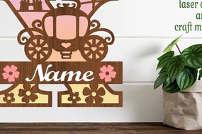 Σετ των 2 Intra απο ξύλο plywood 3mm-4mm πάχος – Πριγκίπισσα Μονόγραμμα Letter X Δίασταση 20x20 cm INTRAFABR-76568408