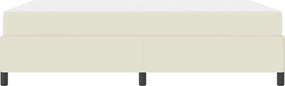 vidaXL Σκελετός Κρεβατιού με στρώμα Κρεμ 140 x 190 cm ύφασμα