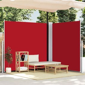 vidaXL Σκίαστρο Πλαϊνό Συρόμενο Κόκκινο 200 x 600 εκ.