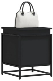 vidaXL Κουτί Αποθήκευσης με Καπάκι Μαύρο 40x40x51,5 εκ. Επεξ. Ξύλο