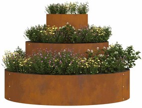 vidaXL Γλάστρα Κήπου Καφέ 90 x 90 x 20 εκ Ατσάλι corten