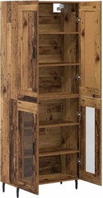 vidaXL Highboard 2 pcs Παλιό ξύλο Επεξεργασμένο ξύλο