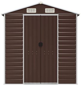 vidaXL Αποθήκη Κήπου Καφέ 191 x 300 x 198 εκ. από Γαλβανισμένο Ατσάλι