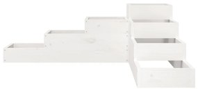 Ζαρντινιέρα 4 Επιπέδων Λευκή 106x104,5x36 εκ. Μασίφ Ξύλο Πεύκου - Λευκό