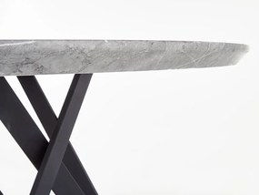 Τραπέζι Houston 936, Μαύρο, Γκρι μάρμαρο, 77cm, 47 kg, Ινοσανίδες μέσης πυκνότητας, Μέταλλο | Epipla1.gr