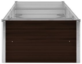 vidaXL Ζαρντινιέρα Υπερυψωμένη Καφέ 240x80x45 εκ. Γαλβανισμ. Χάλυβας