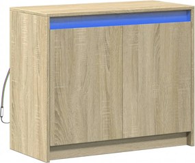 vidaXL Ντουλάπι με Φώτα LED Sonoma Δρυς 72x34x61 εκ Επεξεργασμένο Ξύλο