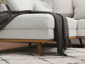 Γωνιακός Καναπές Seattle K101, Ανοιχτό γκρι, 351x202x85cm, Πόδια: Ξύλο, Ξύλο: Πεύκο | Epipla1.gr