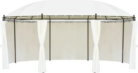 vidaXL Κιόσκι Λευκό Κρεμ 530 x 350 x 265 εκ.