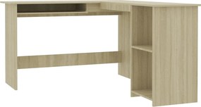 vidaXL Γραφείο Γωνιακό Sonoma Δρυς 120 x 140 x 75 εκ. από Επεξ. Ξύλο