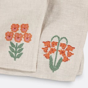 Σετ 2 πετσέτες φαγητού από κεντημένο λινό, Harlig