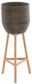 ΓΛΑΣΤΡΑ ΑΠΟ RATTAN ΚΑΙ BAMBOO HM7724 36Χ35Χ95Yεκ.ΦΥΣΙΚΟ - ΠΡΑΣΙΝΟ