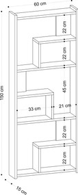 Βιβλιοθήκη Δρυς FROPAOR 60x15x150