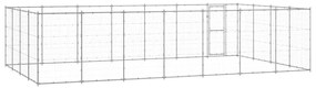 vidaXL Κλουβί Σκύλου Εξωτερικού Χώρου 33,88 μ² από Γαλβανισμένο Χάλυβα