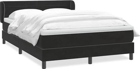 vidaXL Κρεβάτι Boxspring με Στρώμα Μαύρο 160x210 εκ. Βελούδινο