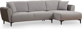 Corner Sofa-Bed Aren Right - Grey Grey
