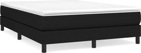 vidaXL Κρεβάτι Boxspring με Στρώμα Μαύρο 140x190 εκ. Υφασμάτινο