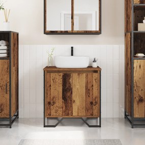 vidaXL ντουλάπι νιπτήρα παλιό ξύλο 60x35x50 εκ. Κατασκευασμένο ξύλο